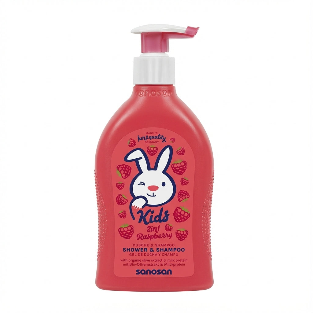 Sanosan Kids 2in1 Raspberry Shower & Shampoo, 400 ML