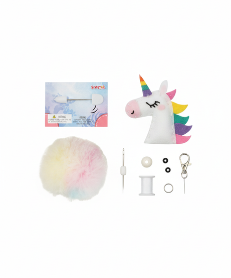Sew-Star Bag Charm Furry Unicorn