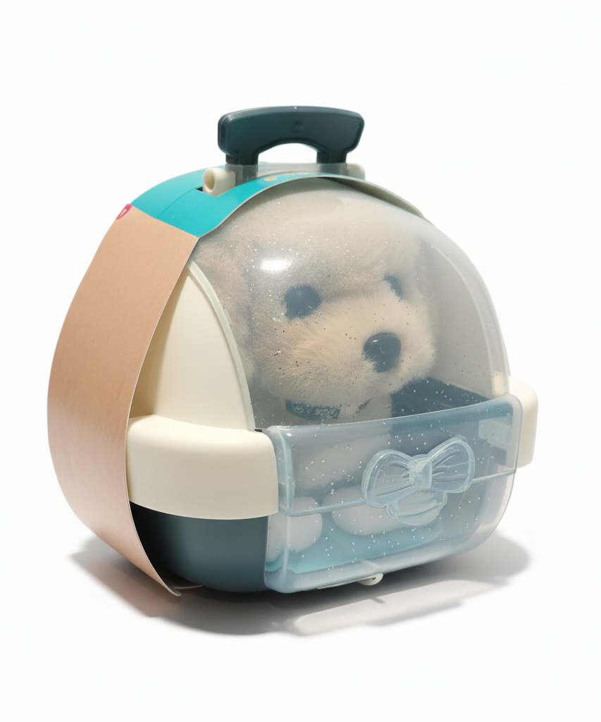 Shimmer Pet Carrier with Plush Puppy