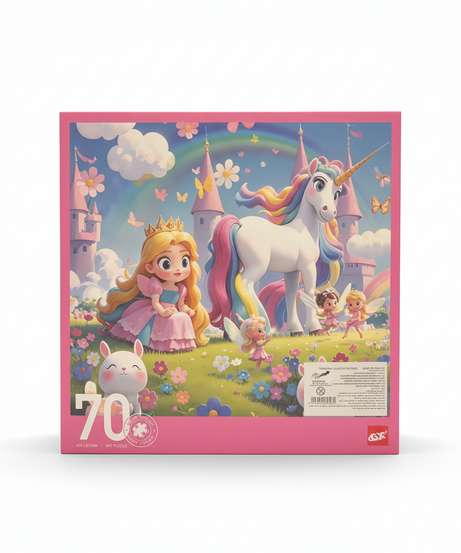 Silky Touch Art Puzzle: Enchanted Unicorn & Princess Fairytale
