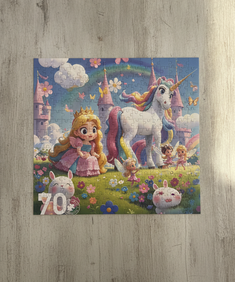 Silky Touch Art Puzzle: Enchanted Unicorn & Princess Fairytale