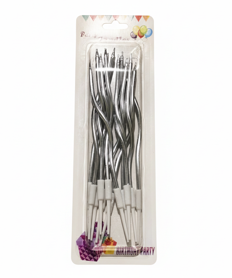 Silver Spiral Candles