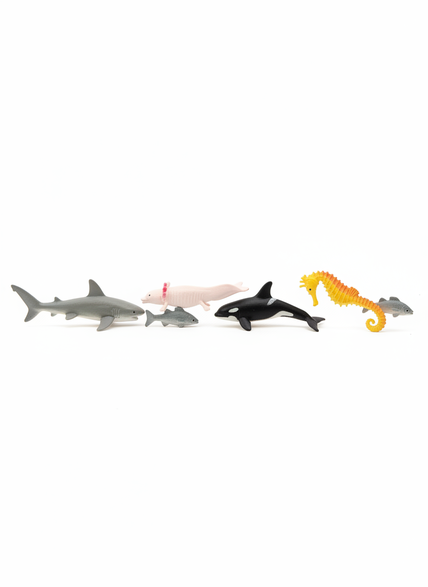 Simulation Mini Ocean Animal Figure Set