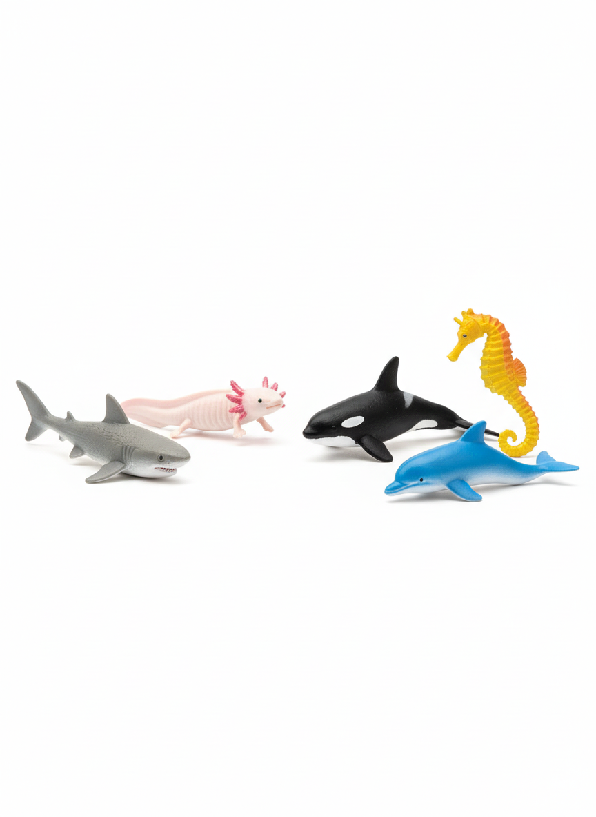 Simulation Mini Ocean Animal Figure Set