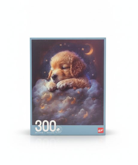 Sleeping Puppy on Clouds 300 Piece Art Puzzle