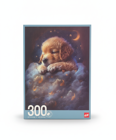 Sleeping Puppy on Clouds 300 Piece Art Puzzle