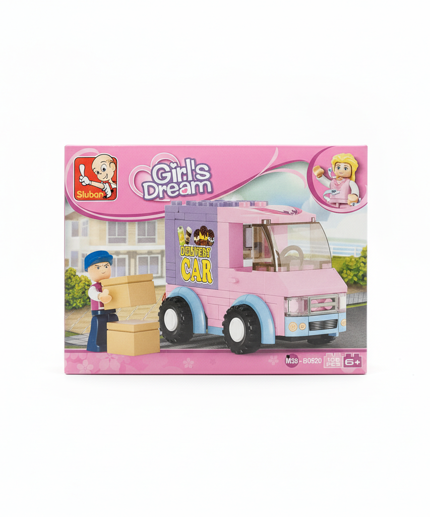 Sluban Girl's Dream Delivery Car Building Block Set