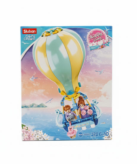 Sluban Girl's Dream Happy Diary Honey Moon Travel Hot Air Balloon Building Set