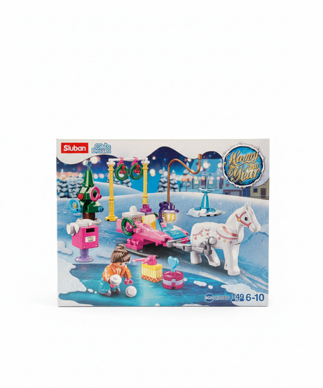 Sluban Girls Dream Happy New Year Winter Sleigh Building Set