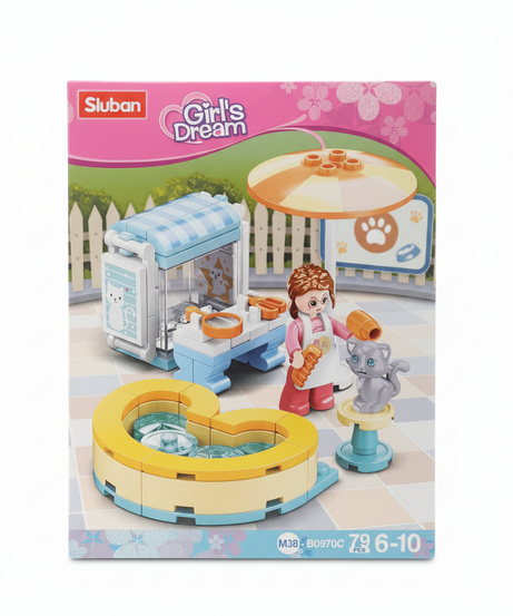 Sluban Girl's Dream Pet Grooming Building Set M38-B0970C