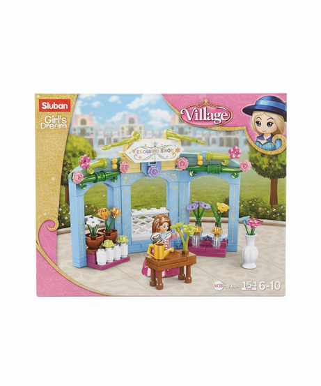 Sluban Girl's Dream Village Flower Shop