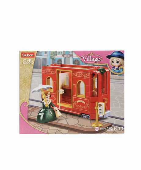 Sluban Girl's Dream Village Tram Building Set