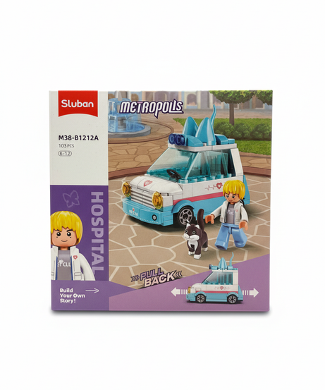 Sluban Metropolis Hospital Pet Club Vehicle Building Set M38-B1212A