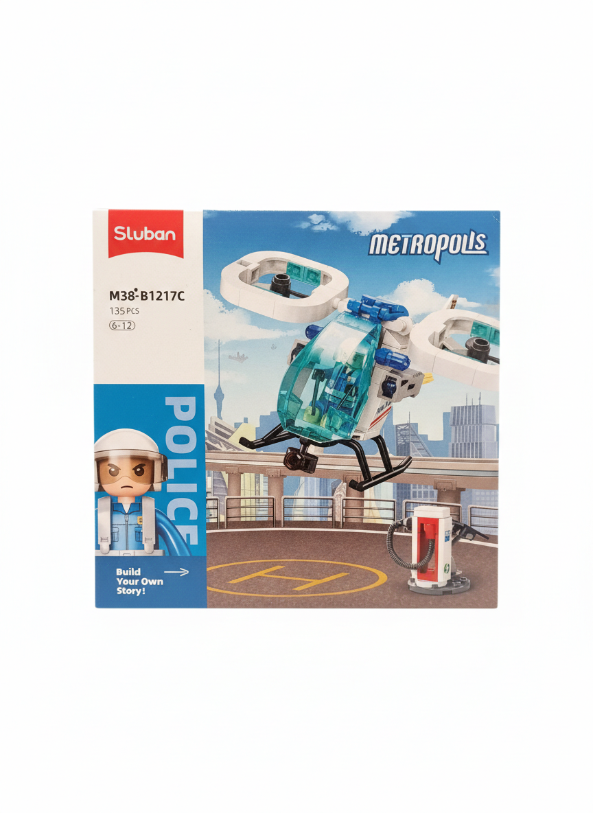 Sluban Metropolis Police Helicopter Building Set M38-B1217C