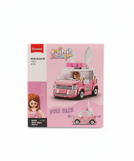 Sluban Mini Handcraft Pink Bunny Car Building Set M38-B1051B
