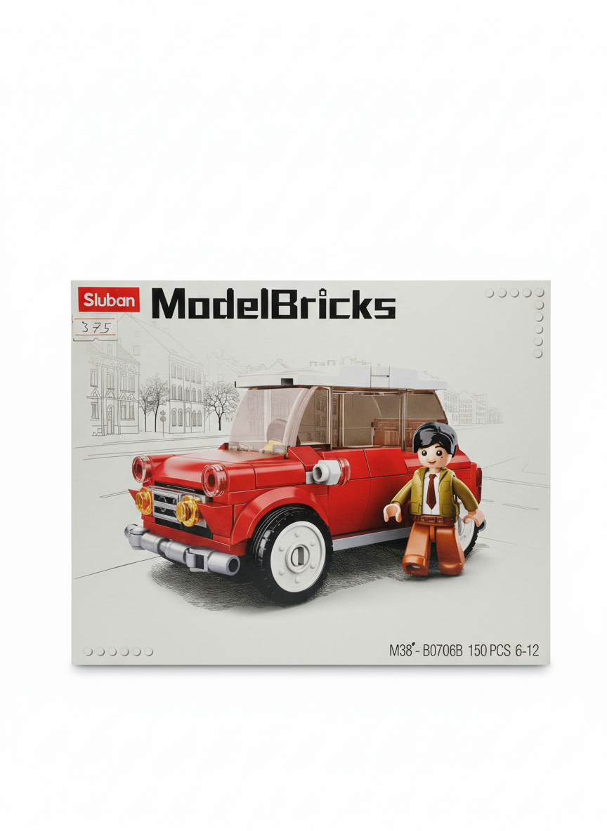 Sluban ModelBricks M38-B0706B Classic Red Car Building Set