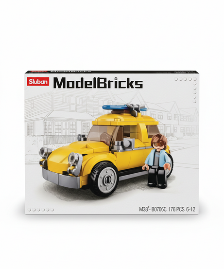 Sluban ModelBricks M38-B0706C Yellow Car Building Set