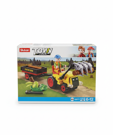 Sluban TOWN FARM Log Grabber Tractor Set