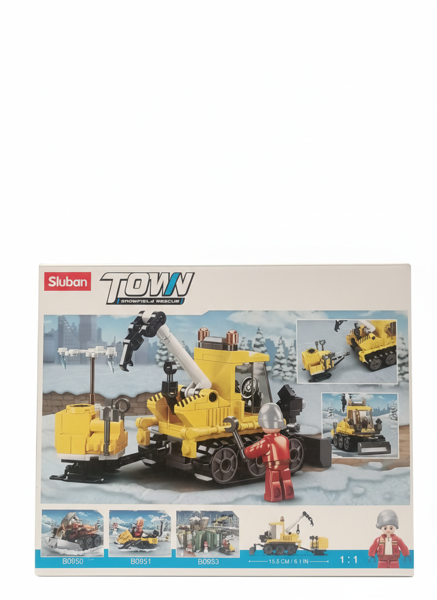 Sluban Town Snowfield Rescue B0952 - Tracked Crane Vehicle