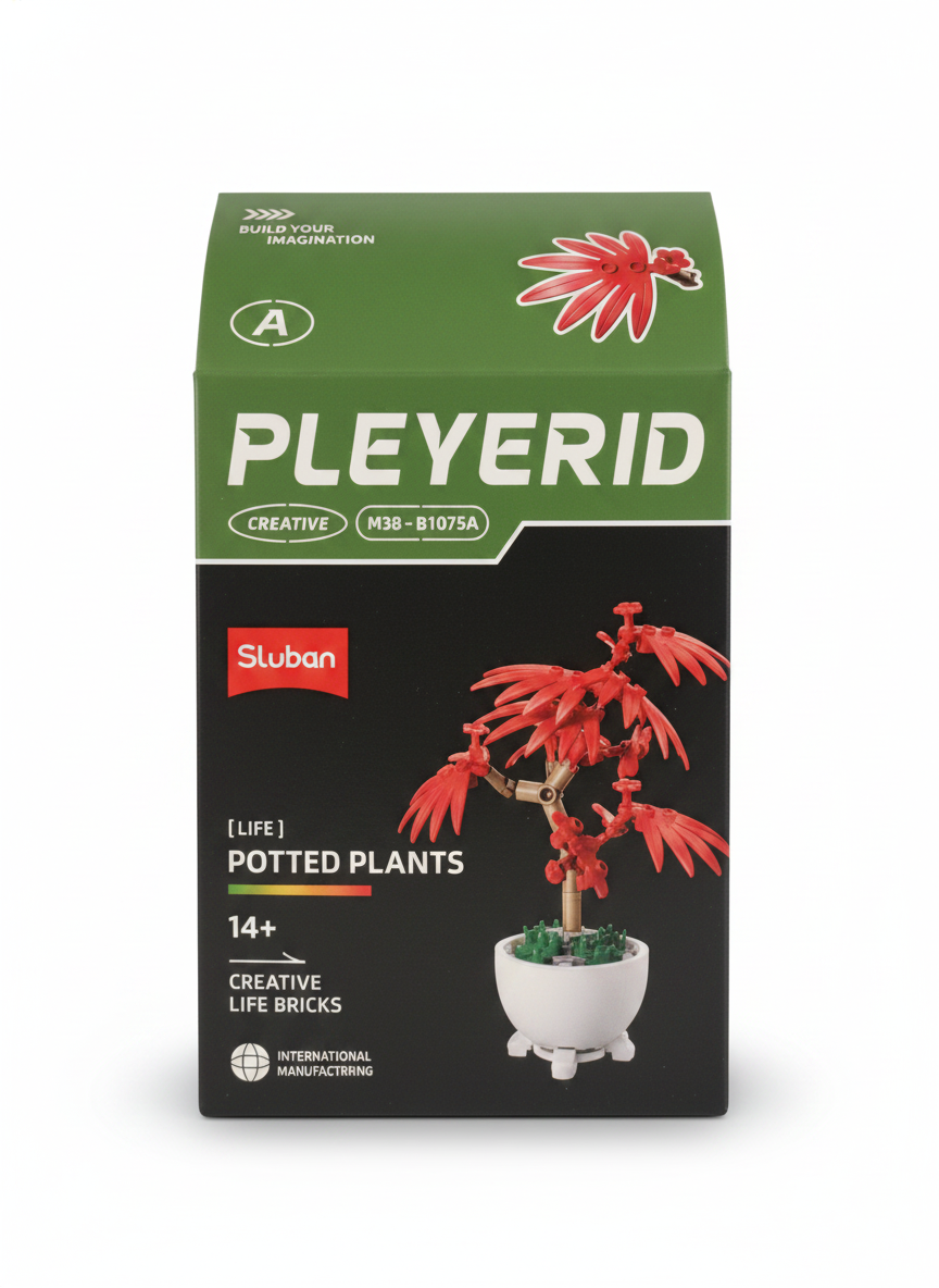 Sluban PLEYERID [LIFE] Potted Plants Creative Building Bricks M38-B1075A