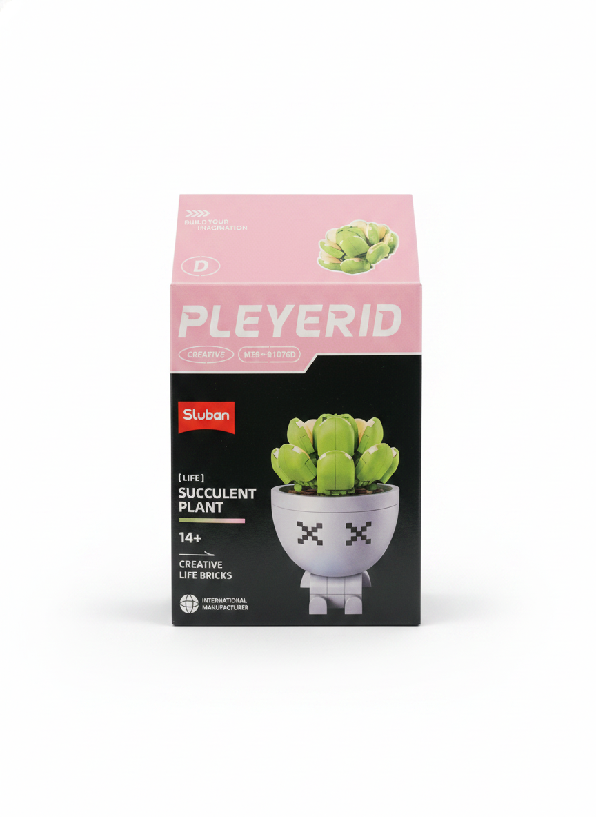 Sluban Pleyerid [LIFE] Succulent Plant Building Blocks