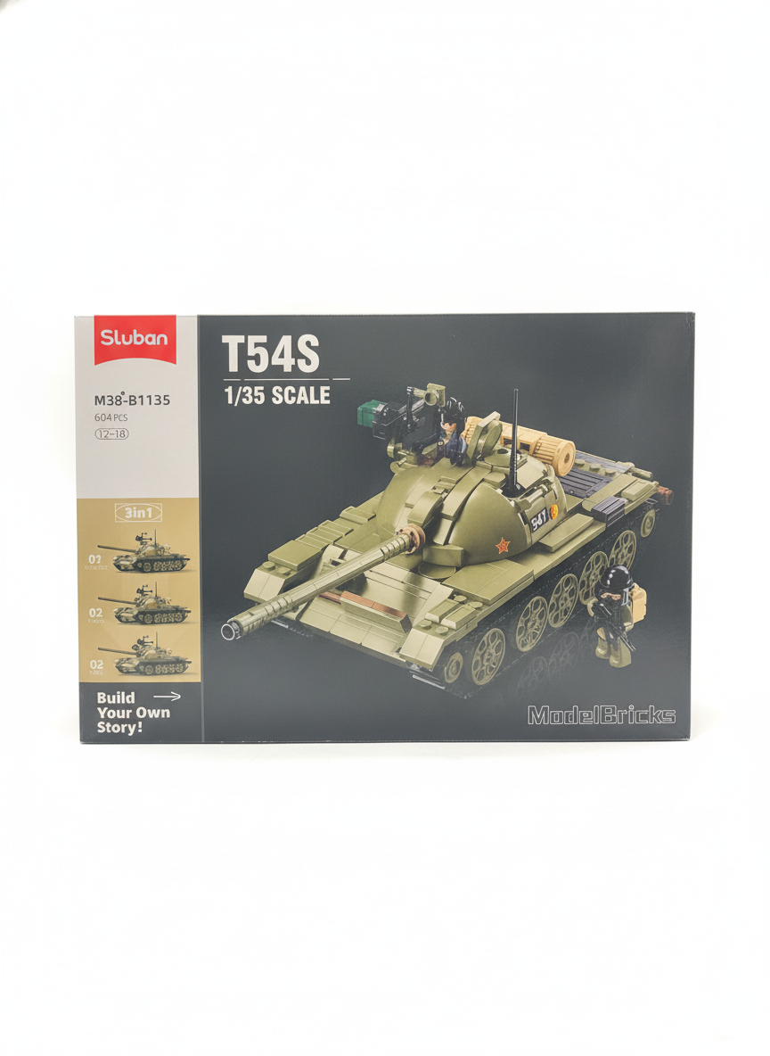 Sluban T54S 3-in-1 Model Bricks Tank (M38-B1135)