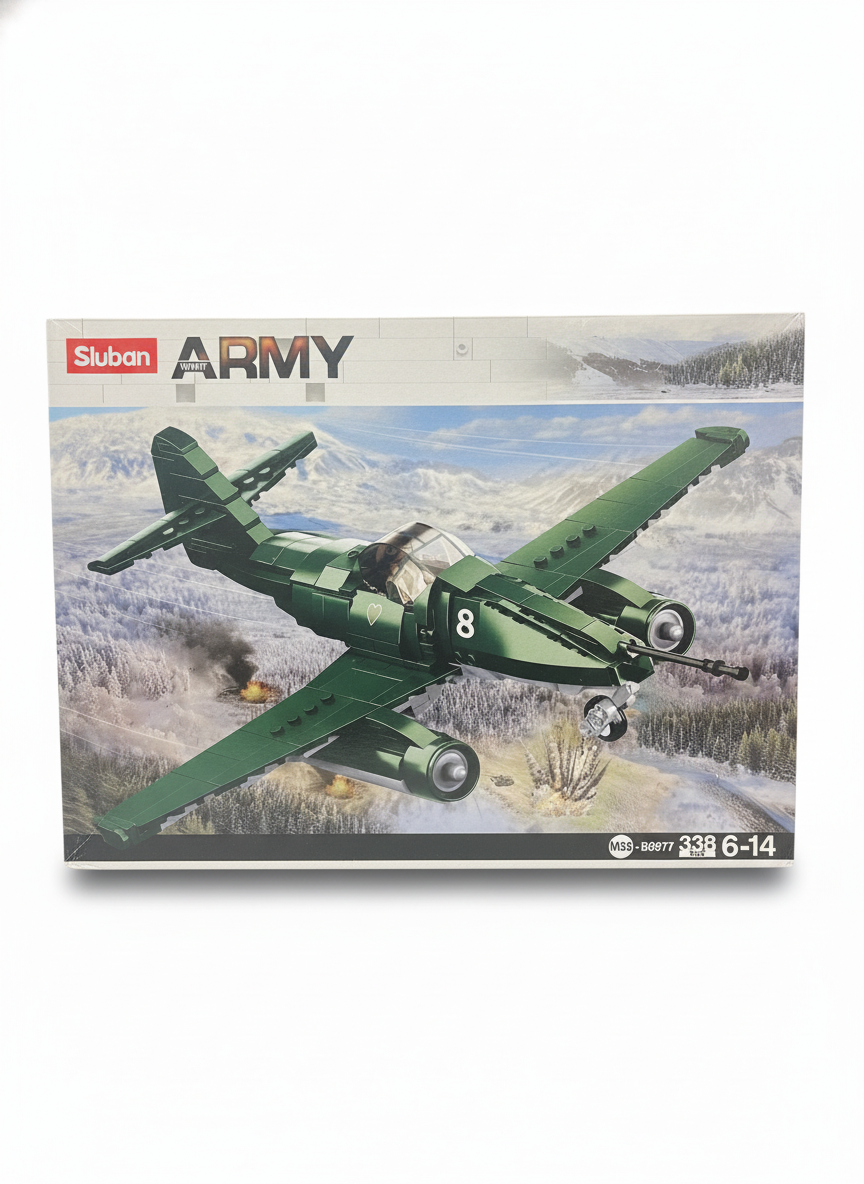 Sluban WWII Army Fighter Plane Building Blocks