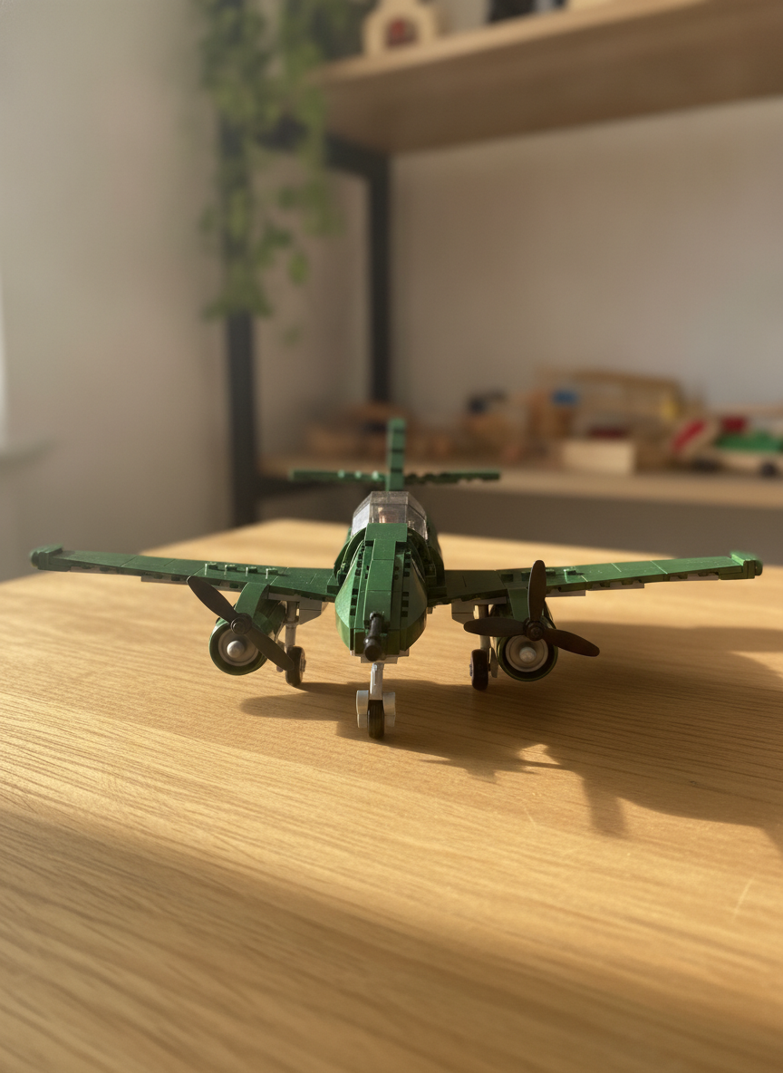 Sluban WWII Army Fighter Plane Building Blocks
