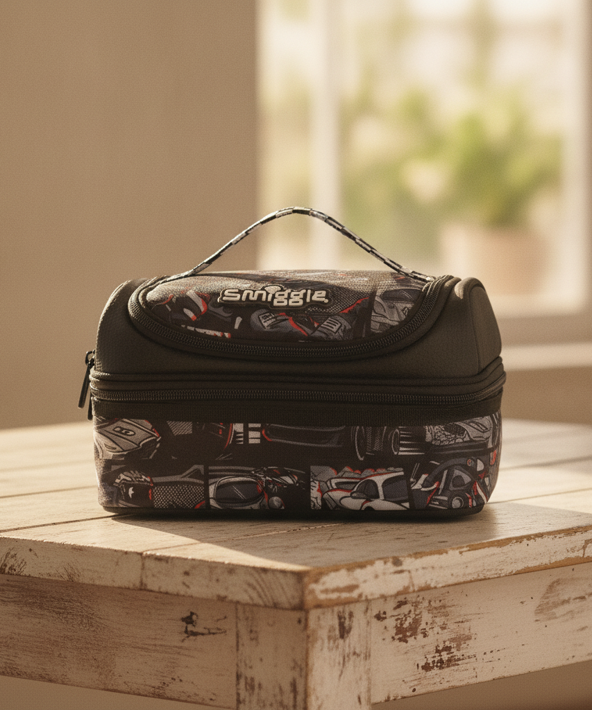 Smiggle Double Decker Lunchbox - Car Print