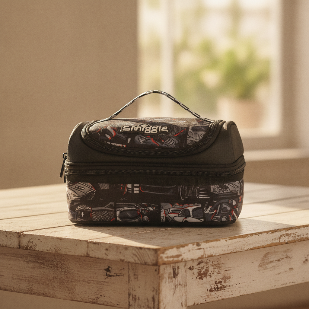 Smiggle Double Decker Lunchbox - Car Print