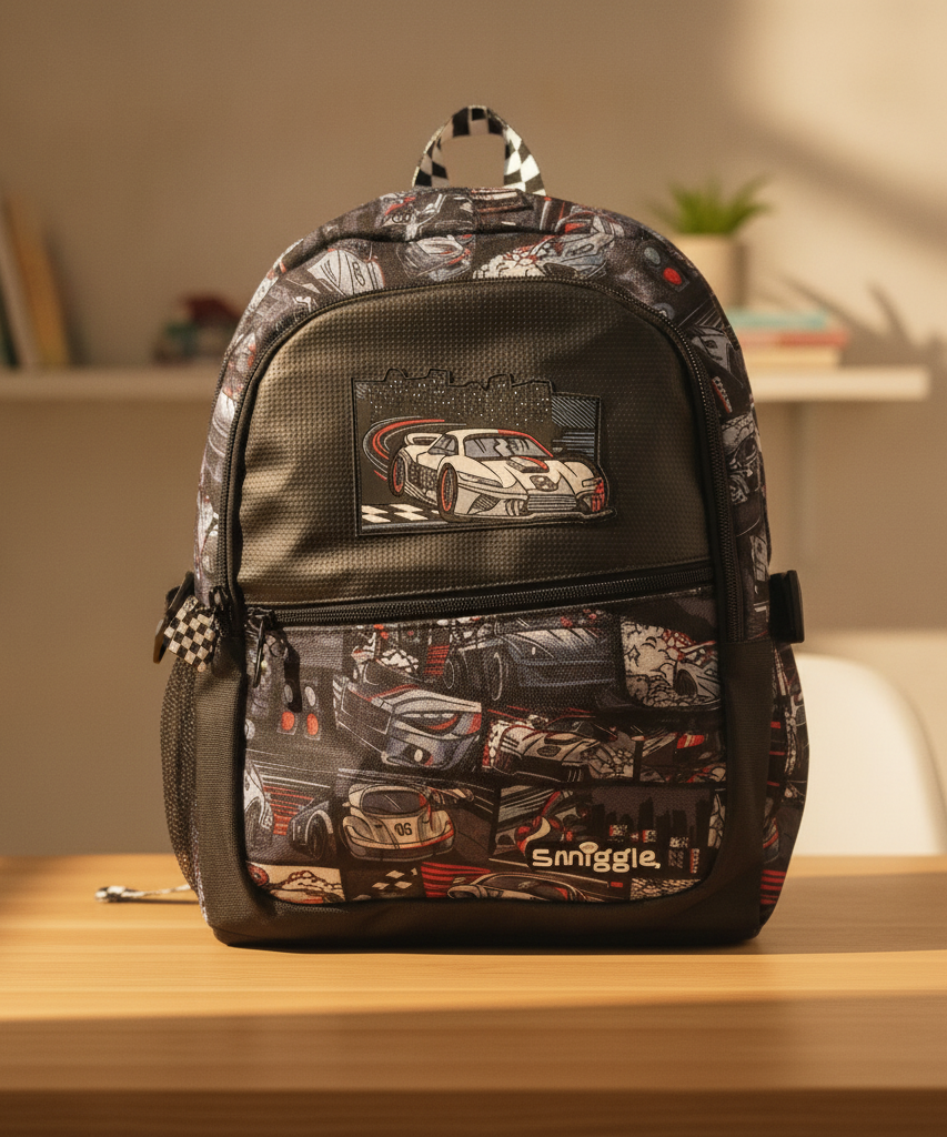 Smiggle Race Car Backpack