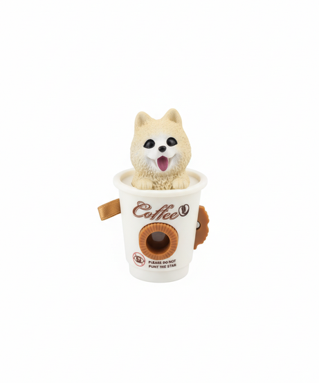 Smiling Dog Coffee Cup Pencil Sharpener