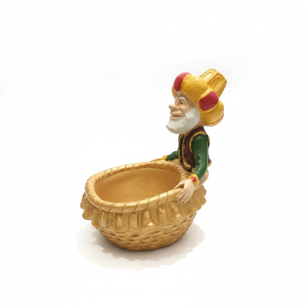 Smiling Wise Man Figurine Candy & Trinket Dish
