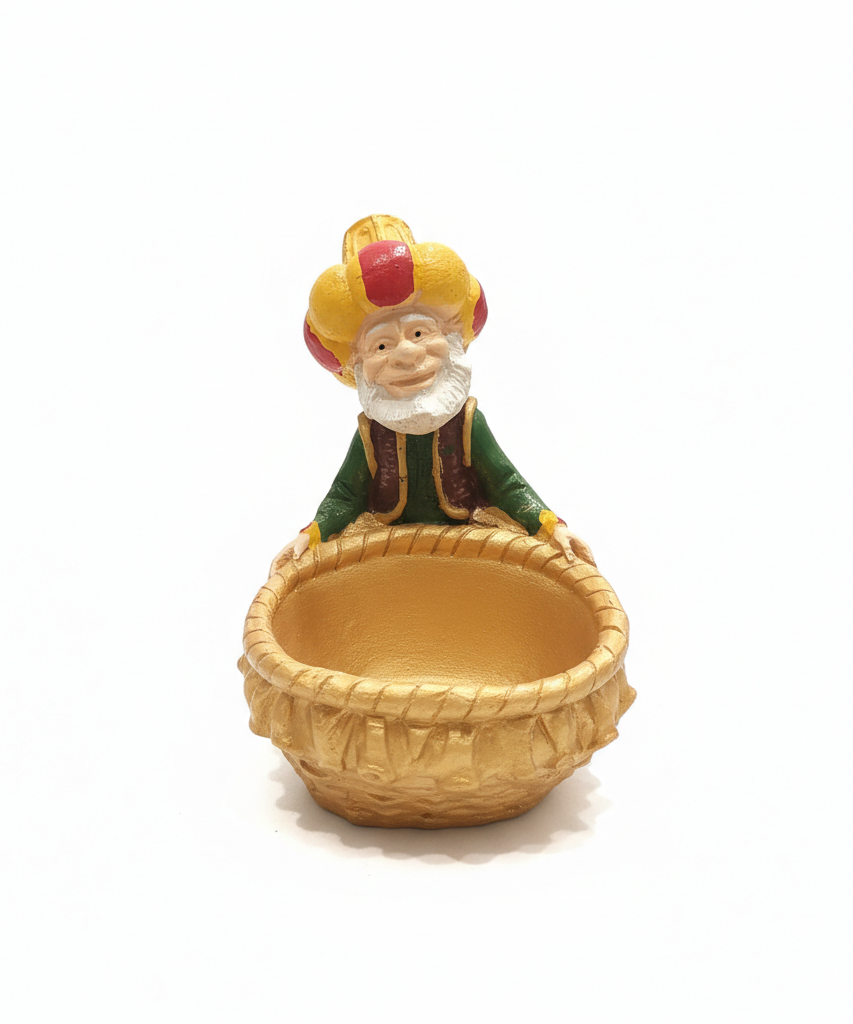 Smiling Wise Man Figurine Candy & Trinket Dish