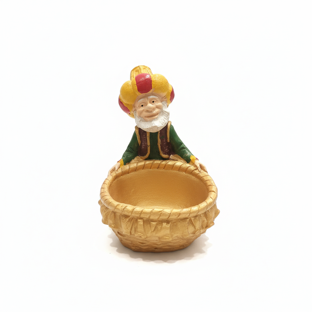 Smiling Wise Man Figurine Candy & Trinket Dish