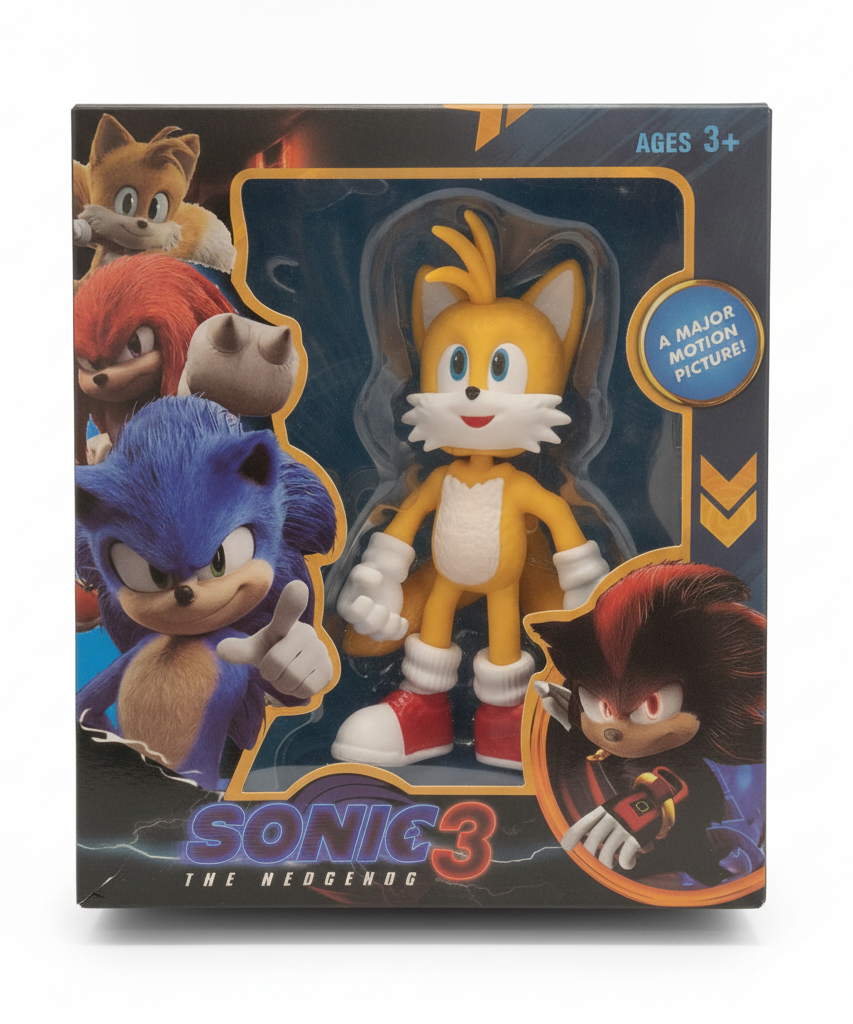 Sonic 3 The Hedgehog Tails Movie Action Figure