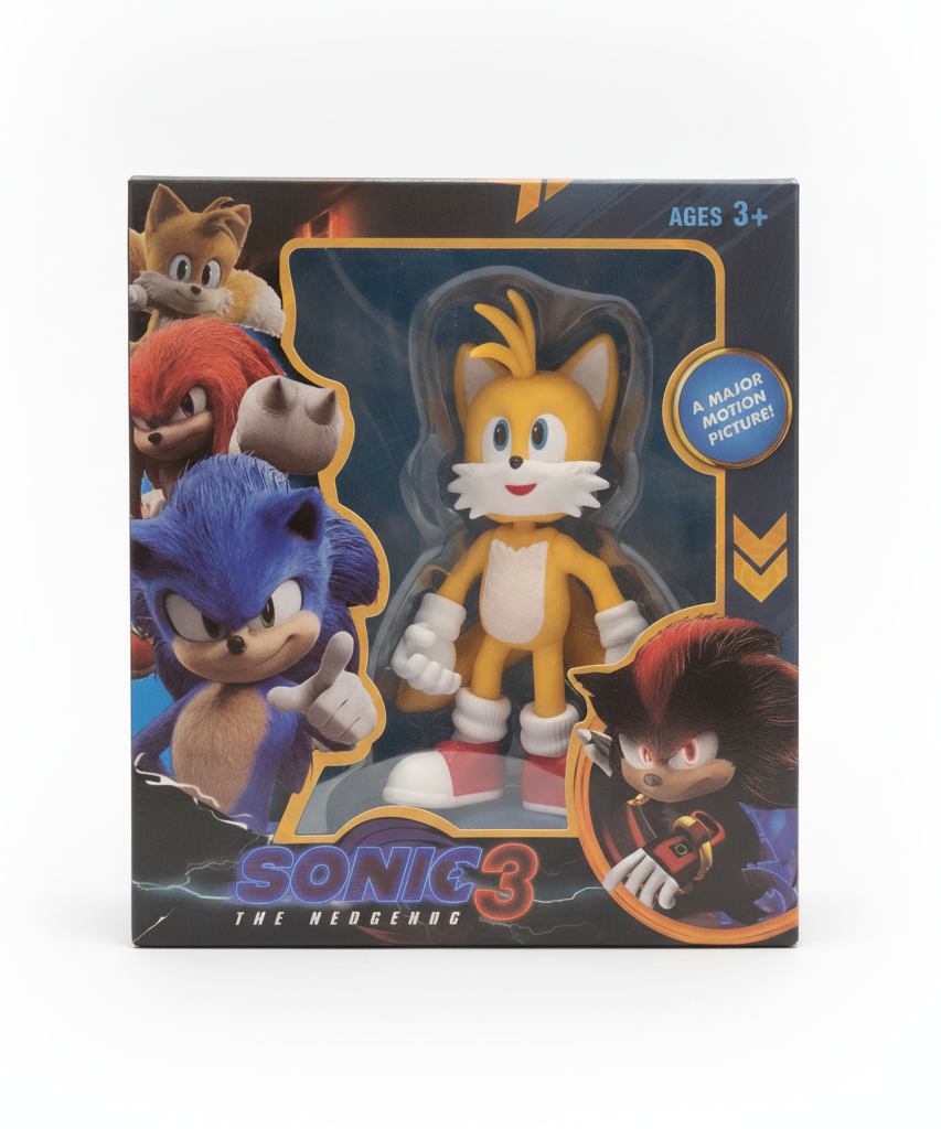 Sonic 3 The Hedgehog Tails Movie Action Figure