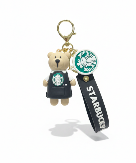 Starbucks Bear Barista Keychain