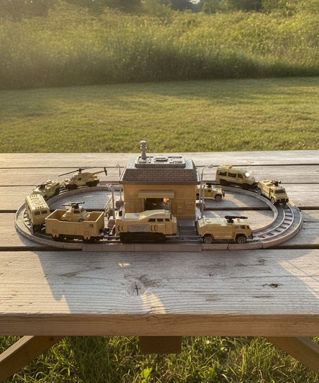 TRAIN TRACK MILITARY BASE - MILITARY SERIES