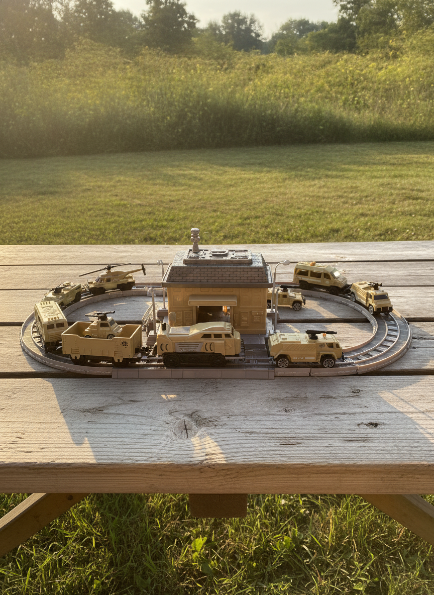TRAIN TRACK MILITARY BASE - MILITARY SERIES