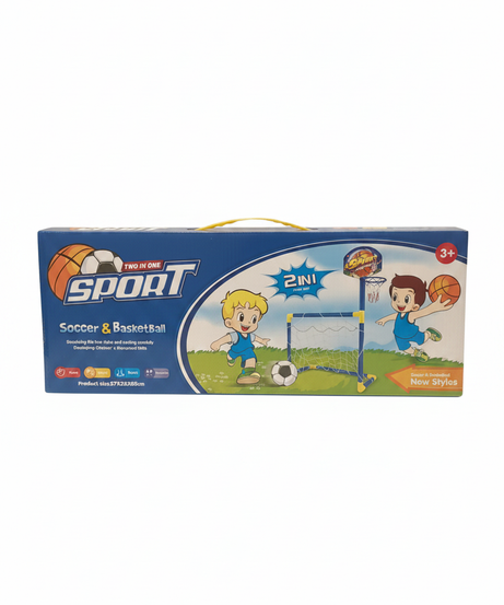 TWO IN ONE SPORT Soccer & BasketBall 2 In 1 Fun Set