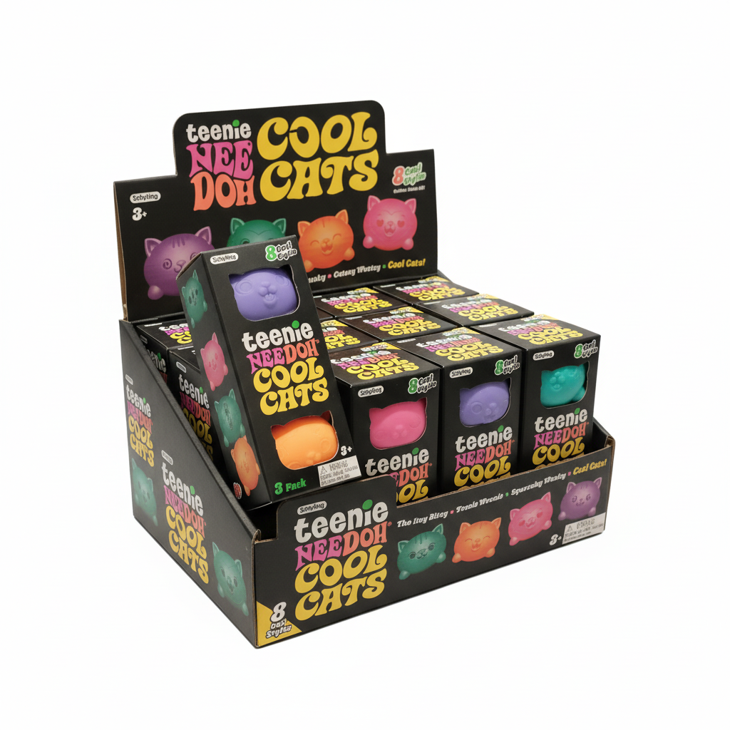 Teenie NeeDoh Cool Cats - 3 Pack