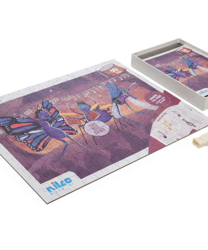 The Bug Band 50-Piece Puzzle with Activity Book