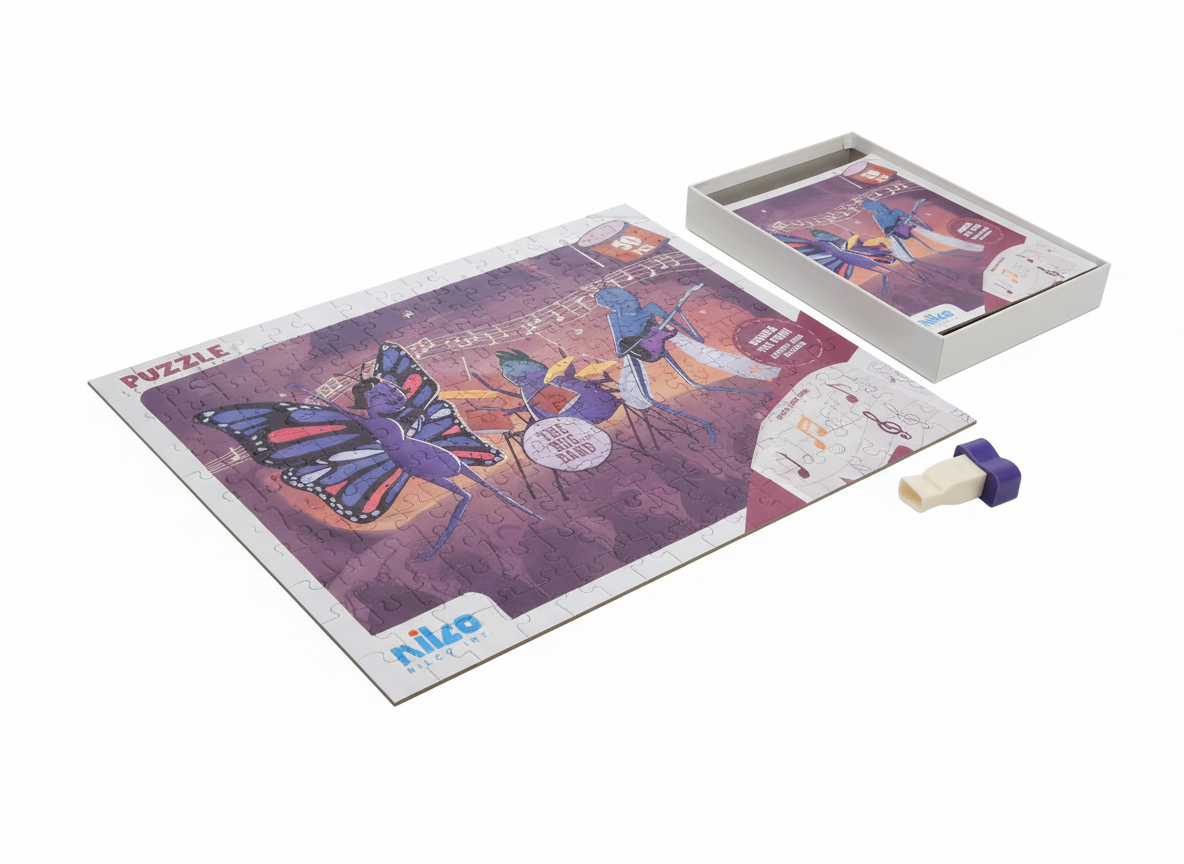 The Bug Band 50-Piece Puzzle with Activity Book