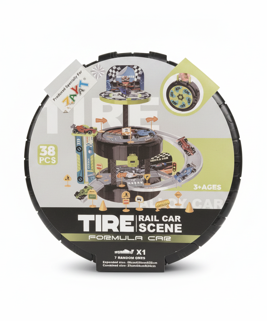 Tire Rail Car Scene Formula Car