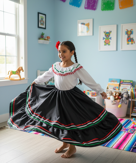 Traditional Mexican Fiesta Dance Costume Set