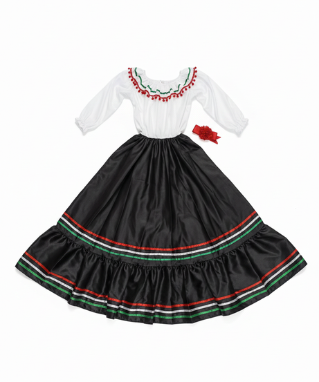 Traditional Mexican Fiesta Dance Costume Set