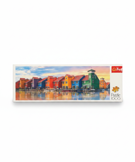 Tref Panorama Puzzle - Colorful Houses by the Water (1000 Pieces)
