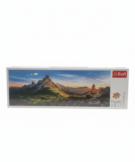 Trefl 1000 Piece Panorama Puzzle: Mountain Sunset Landscape