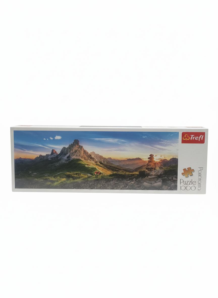 Trefl 1000 Piece Panorama Puzzle: Mountain Sunset Landscape